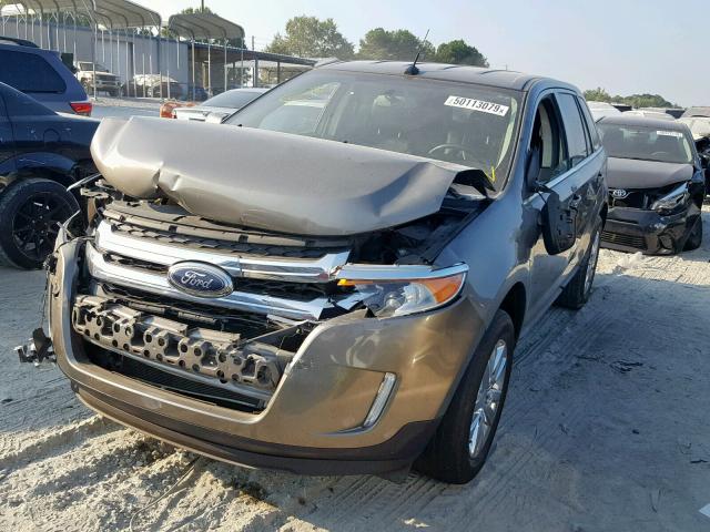 2FMDK3KC1DBB47643 - 2013 FORD EDGE LIMIT GRAY photo 2