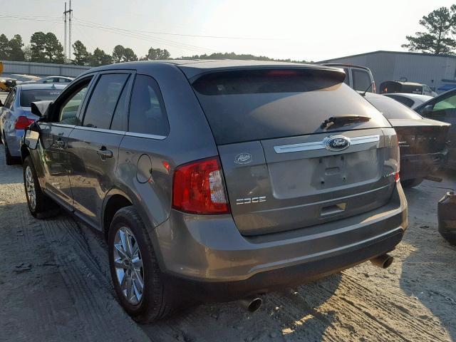 2FMDK3KC1DBB47643 - 2013 FORD EDGE LIMIT GRAY photo 3