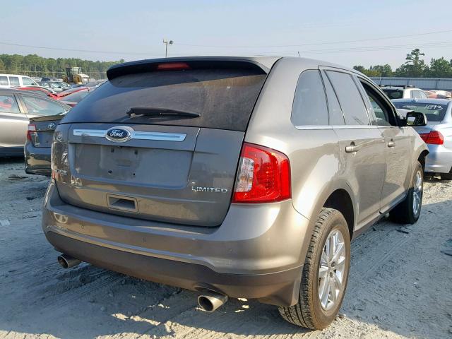 2FMDK3KC1DBB47643 - 2013 FORD EDGE LIMIT GRAY photo 4