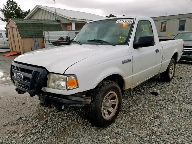 1FTYR10D39PA50185 - 2009 FORD RANGER WHITE photo 2