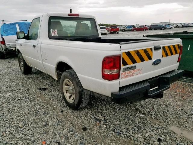 1FTYR10D39PA50185 - 2009 FORD RANGER WHITE photo 3