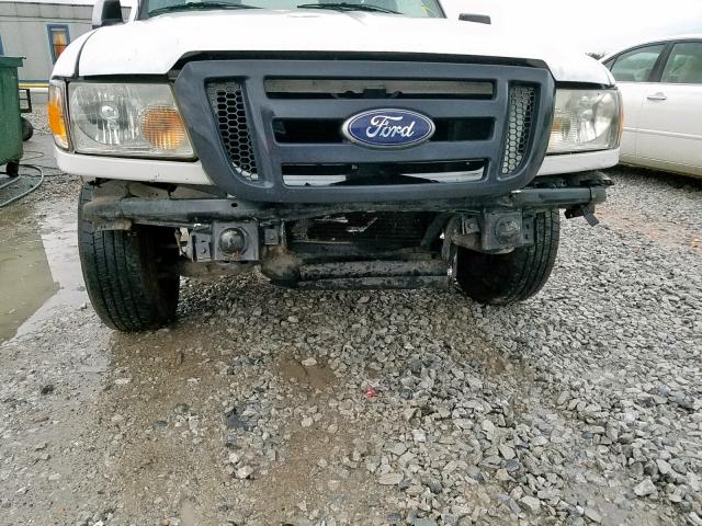 1FTYR10D39PA50185 - 2009 FORD RANGER WHITE photo 9