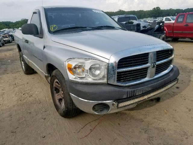 1D7HA16K17J519096 - 2007 DODGE RAM 1500 S SILVER photo 1