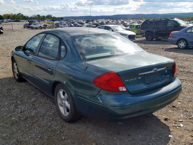 1FAFP55S9YA148866 - 2000 FORD TAURUS SES GREEN photo 3