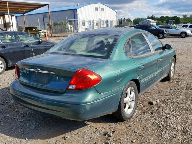 1FAFP55S9YA148866 - 2000 FORD TAURUS SES GREEN photo 4