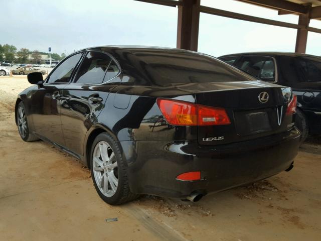 JTHBK262665017418 - 2006 LEXUS IS 250 BLACK photo 3