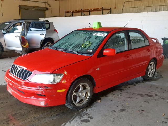 JA3AJ86E33U047392 - 2003 MITSUBISHI LANCER OZ RED photo 2