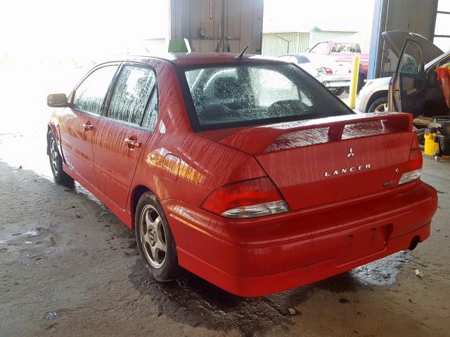 JA3AJ86E33U047392 - 2003 MITSUBISHI LANCER OZ RED photo 3