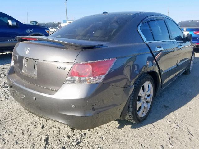 1HGCP36809A013766 - 2009 HONDA ACCORD EXL GRAY photo 4