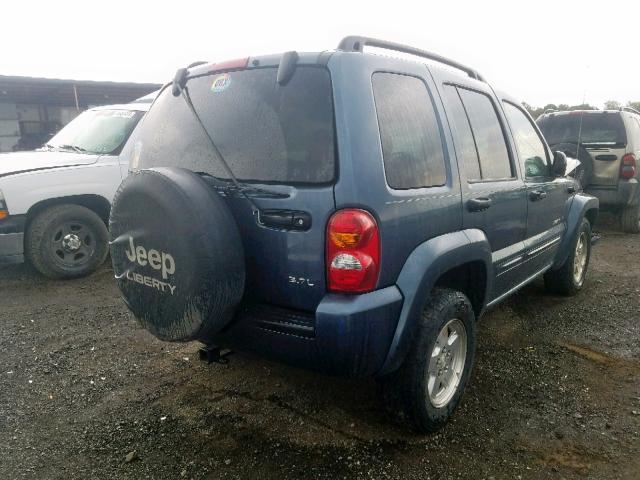 1J4GL58K12W350370 - 2002 JEEP LIBERTY LI BLUE photo 4