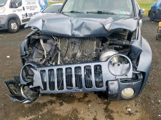 1J4GL58K12W350370 - 2002 JEEP LIBERTY LI BLUE photo 9