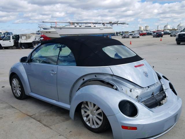 3VWRF31Y29M404159 - 2009 VOLKSWAGEN NEW BEETLE 蓝色 照片 3