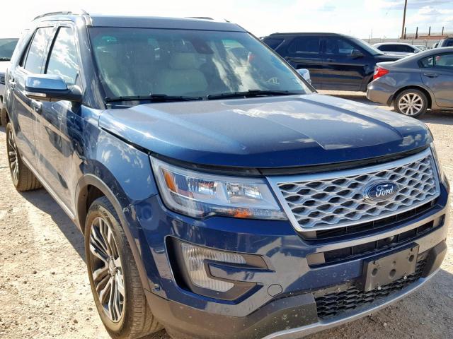 1FM5K8HTXGGB26487 - 2016 FORD EXPLORER P BLUE photo 1