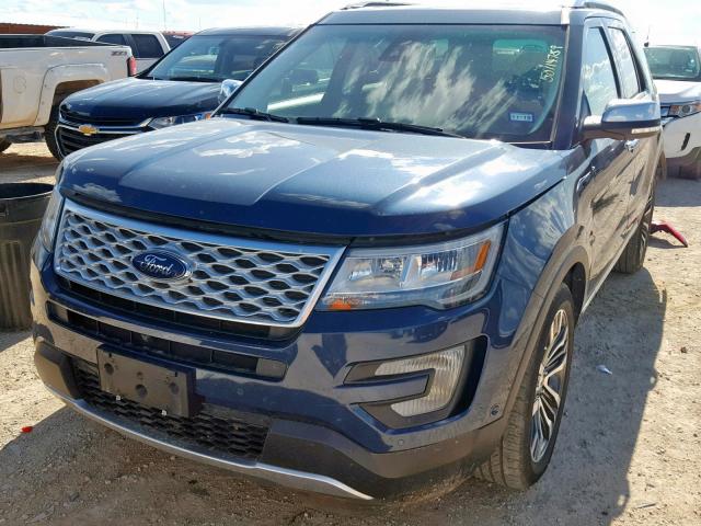 1FM5K8HTXGGB26487 - 2016 FORD EXPLORER P BLUE photo 2