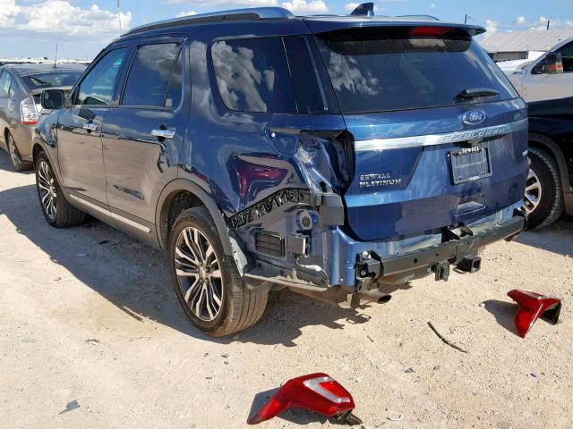 1FM5K8HTXGGB26487 - 2016 FORD EXPLORER P BLUE photo 3