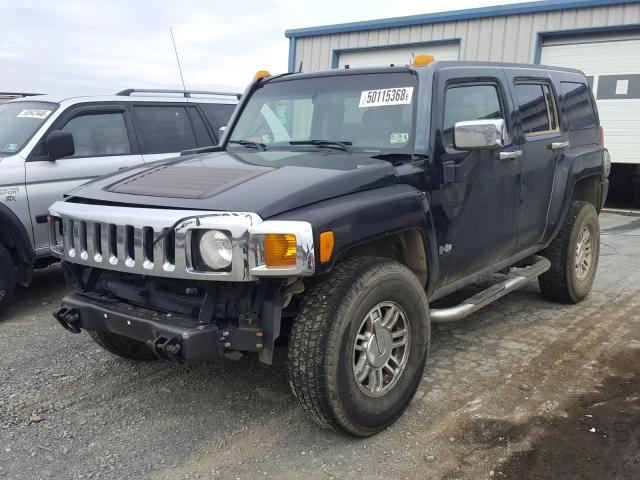 5GTDN136X68306733 - 2006 HUMMER H3 BLACK photo 2