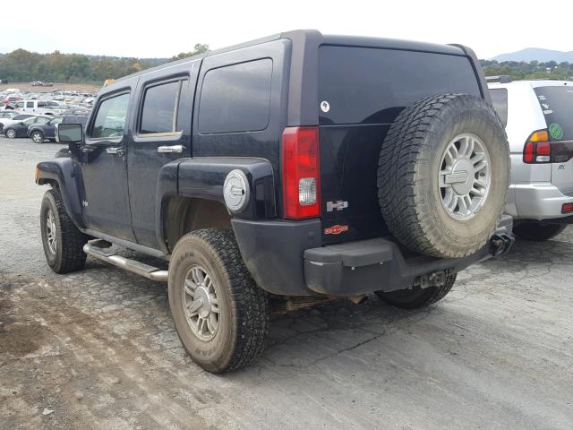 5GTDN136X68306733 - 2006 HUMMER H3 BLACK photo 3