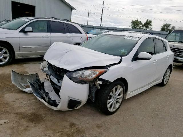 JM1BL1H53A1190684 - 2010 MAZDA 3 S WHITE photo 2