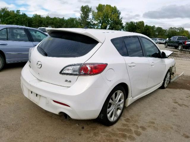 JM1BL1H53A1190684 - 2010 MAZDA 3 S WHITE photo 4