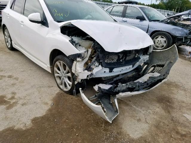 JM1BL1H53A1190684 - 2010 MAZDA 3 S WHITE photo 9