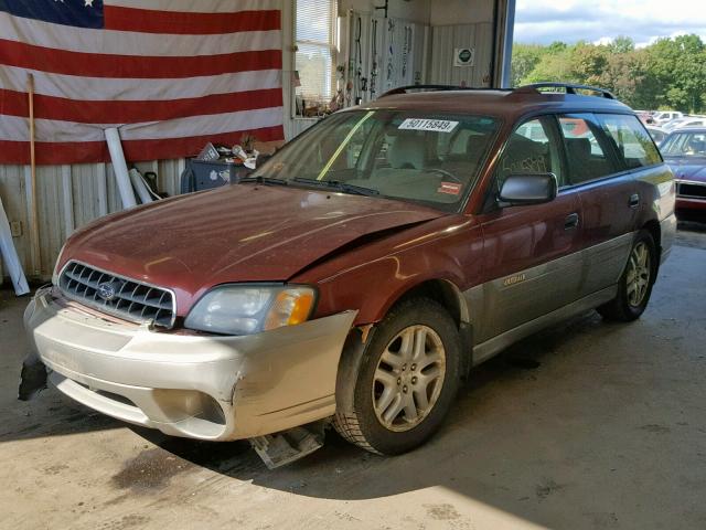 4S3BH675636611805 - 2003 SUBARU LEGACY OUT MAROON photo 2