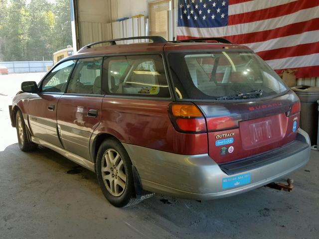 4S3BH675636611805 - 2003 SUBARU LEGACY OUT MAROON photo 3