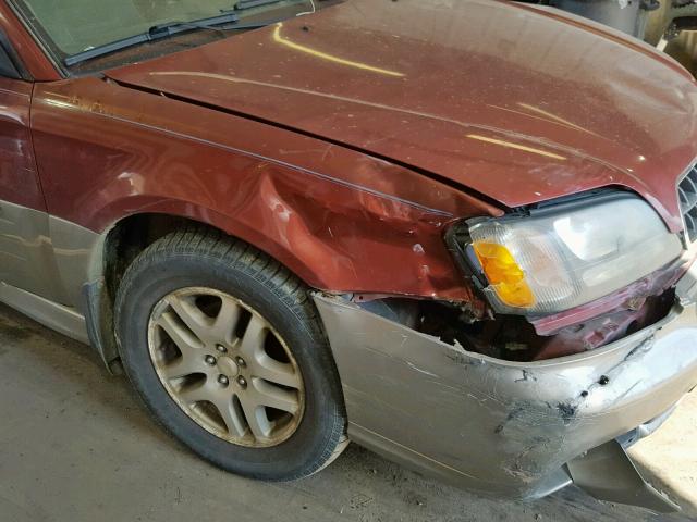 4S3BH675636611805 - 2003 SUBARU LEGACY OUT MAROON photo 9