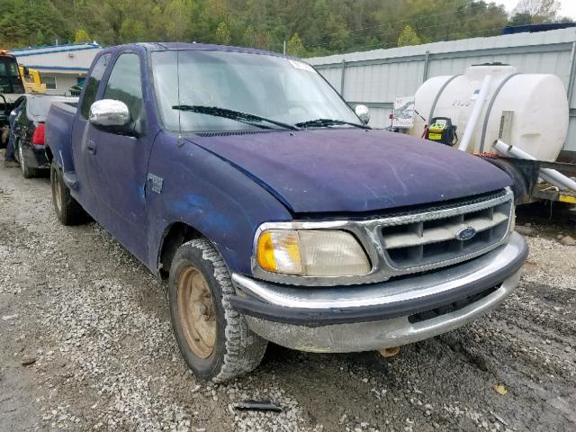 2FTZX0764WCA55906 - 1998 FORD F150 BLUE photo 1