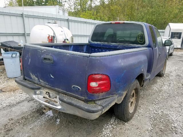 2FTZX0764WCA55906 - 1998 FORD F150 BLUE photo 4