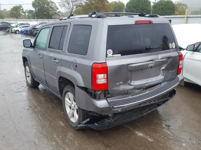 1C4NJRCB9CD584237 - 2012 JEEP PATRIOT LI GRAY photo 3