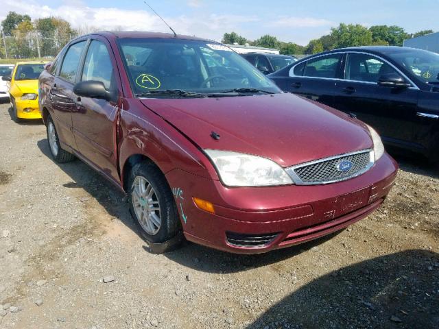 1FAFP34N07W320154 - 2007 FORD FOCUS ZX4 MAROON photo 1