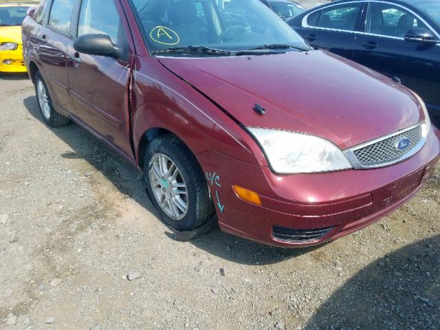 1FAFP34N07W320154 - 2007 FORD FOCUS ZX4 MAROON photo 9