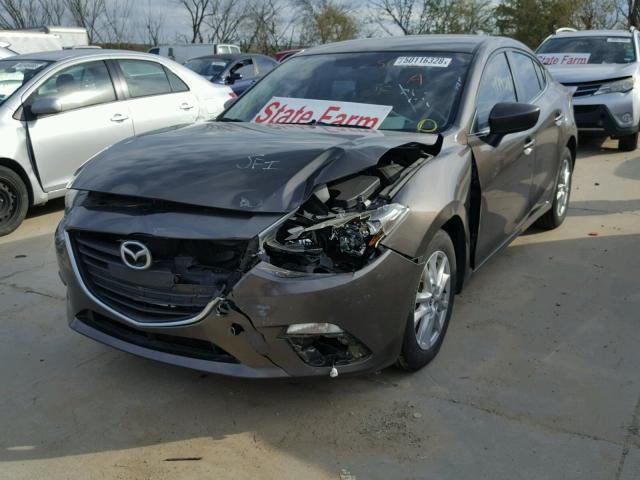 JM1BM1V74E1109099 - 2014 MAZDA 3 TOURING GRAY photo 2