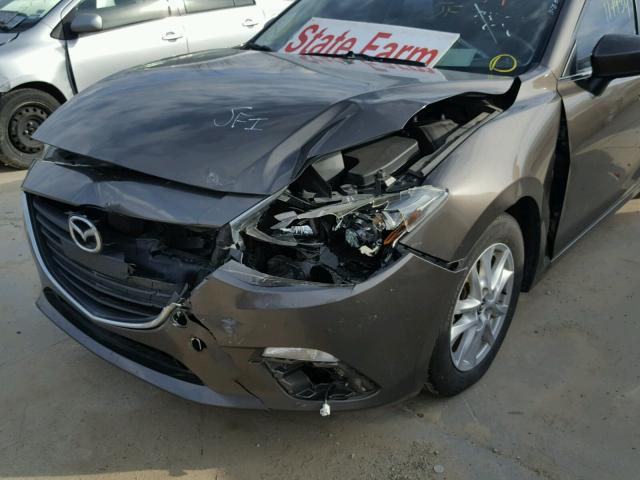 JM1BM1V74E1109099 - 2014 MAZDA 3 TOURING GRAY photo 9