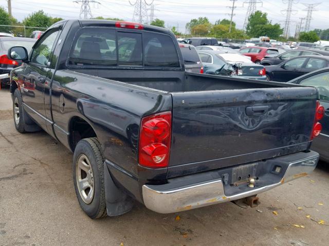 1D7HA16K27J618879 - 2007 DODGE RAM 1500 S BLACK photo 3