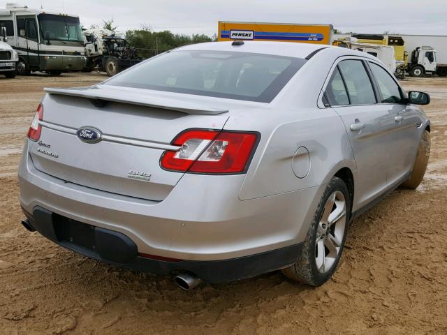 1FAHP2KT1BG104885 - 2011 FORD TAURUS SHO SILVER photo 4