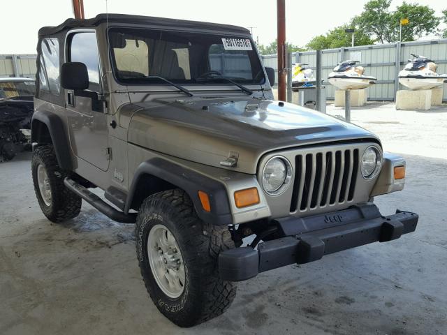 1J4FA29163P348793 - 2003 JEEP WRANGLER / TAN photo 1