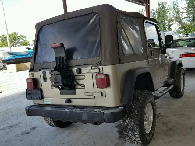 1J4FA29163P348793 - 2003 JEEP WRANGLER / TAN photo 4