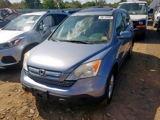 JHLRE48757C077489 - 2007 HONDA CR-V EXL BLUE photo 2