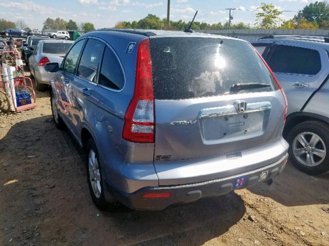 JHLRE48757C077489 - 2007 HONDA CR-V EXL BLUE photo 3