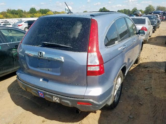 JHLRE48757C077489 - 2007 HONDA CR-V EXL BLUE photo 4