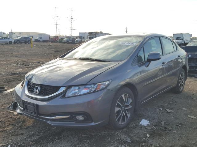 19XFB2F95DE046331 - 2013 HONDA CIVIC EXL GRAY photo 2