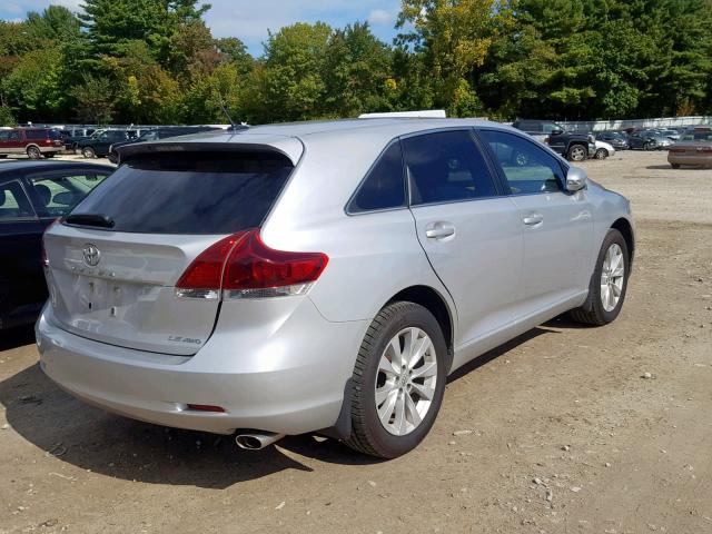 4T3BA3BB8DU039233 - 2013 TOYOTA VENZA LE SILVER photo 4