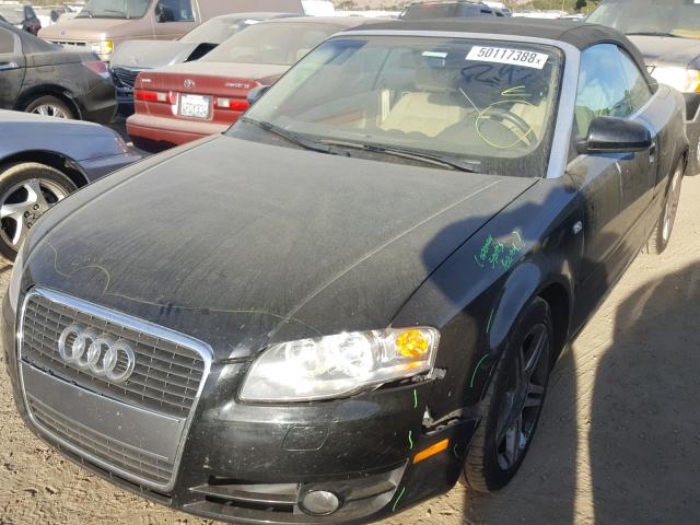 WAUAF48H58K008760 - 2008 AUDI A4 2.0T CA BLACK photo 2