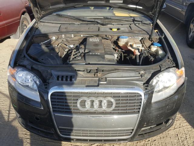 WAUAF48H58K008760 - 2008 AUDI A4 2.0T CA BLACK photo 7