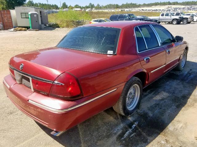 2MEFM75W0YX602655 - 2000 MERCURY GRAND MARQ RED photo 4