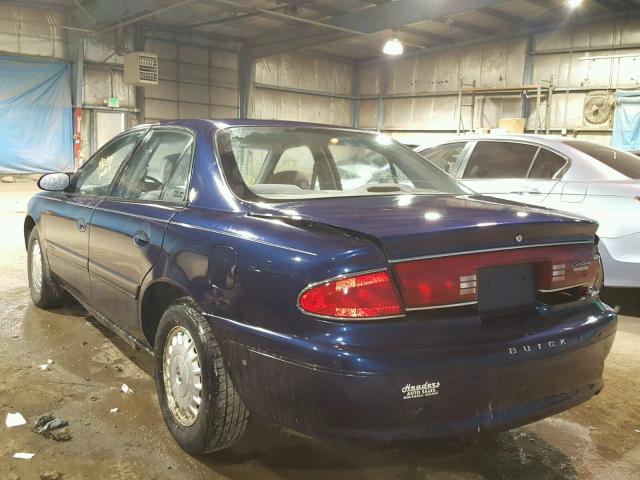 2G4WS52J621142010 - 2002 BUICK CENTURY CU BLUE photo 3