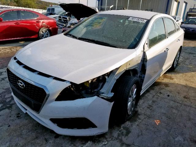 KMHE24L15HA058067 - 2017 HYUNDAI SONATA HYB WHITE photo 2