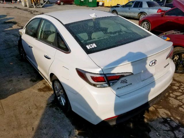 KMHE24L15HA058067 - 2017 HYUNDAI SONATA HYB WHITE photo 3