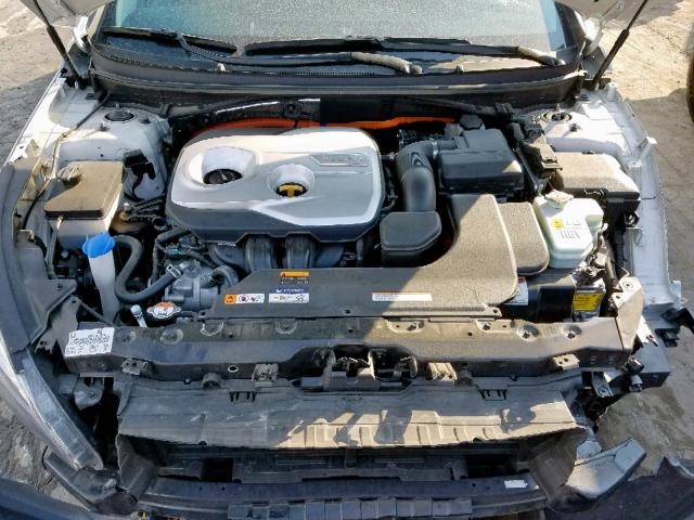 KMHE24L15HA058067 - 2017 HYUNDAI SONATA HYB WHITE photo 7